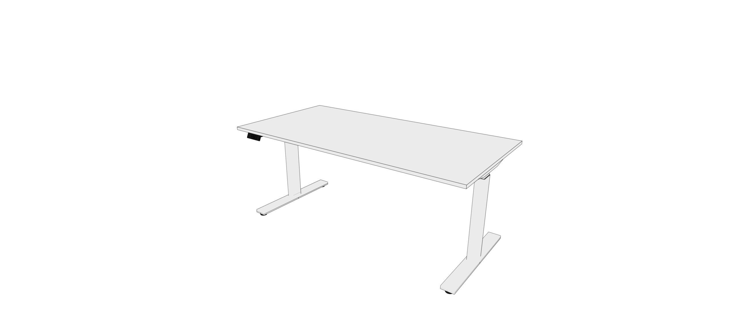 Bureau L1600 Réglable en hauteur