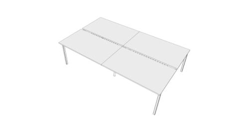 Bench de 4 personnes L2800 (L1400 par poste)